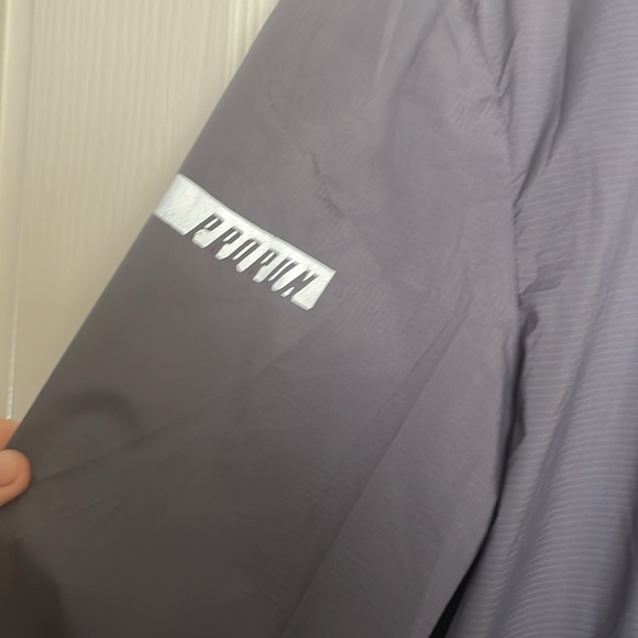 PROSPECS Jog Jacket/ Windbreaker Gray/Blue with Neon Orange details. Unisex - Picture 3 of 8